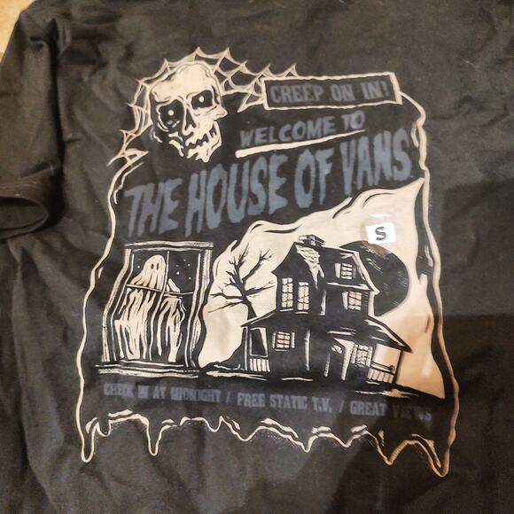 Vans House of Vans Black T-Shirt Size Small VN000RSMBLK - Picture 1 of 13